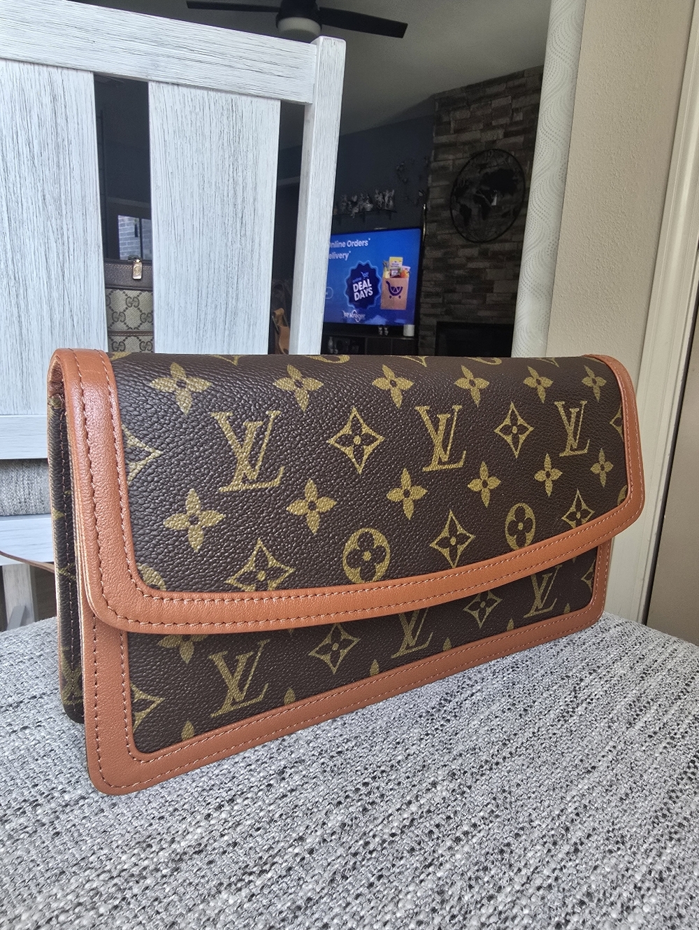 Authentic Louis Vuitton Monogram Clutch Bag